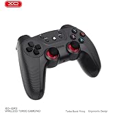 XO GP3 Turbo &Ouml;zellikli Kablosuz Gamepad | PC, PS3 ve Android Uyumlu Kablosuz Oyun Kolu, Seri Atış (Turbo) Modlu Ergonomik Blu