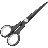 KUONIIY Titanium Coated Scissors Ultra Sharp Soft Comfort Grip Blades Multi-Purpose Scissors, 6"