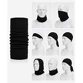 Black Neckband Bandana Buff Headband Mask Balaklava Buckle