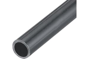 QUARKZMAN Tubo Rigido Rotondo in PVC 8mm ID 10mm OD 350mm Grigio Scuro ad Alta Resistenza per Tubi d'Acqua Artigianato Guaina per Cavi