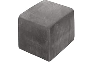 HOOWARM Stretch Hockerbezug Quadratisch/Rund 40x40/45x45CM Gray Ottomane Schonbezug Jacquard Bezug Ottomane Luxuriöser Abdeckung Überzug Hocker Protector Waschbar Hockerabdeckung (Color : A17, Size : 38x38c