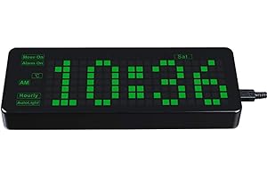 COOLWELL Rectangle Electronic Clock for Raspberry Pi Pico, Accurate RTC, LED Digits for Time & Date & Temperature Diaply, Alarm, Programmable&Study-Helpful