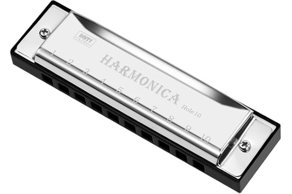 OFFCUP Harmonica Chromatique 10 Trous 40 Tons Clé de Do, avec Sac de Rangement pour Débutants, Enfants, Étudiants, Adultes - Meilleur Cadeau en Argent