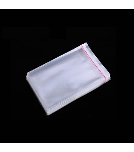 Sacchetti trasparenti in cellophane A4, confezione da 100 pezzi, 22 x 30 cm, in plastica trasparente sigillabile, autoadesivi, adatti per alimenti