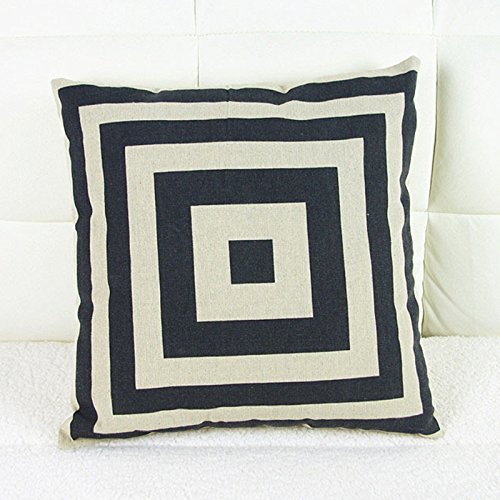 Calcifer 45,7 x 45,7 cm (45 x 45 cm) Vintage Robuster Baumwolle Leinen Überwurf Kissen Kontakte Fall Kissen für Home Sofa Deko (Set of 4) - 4