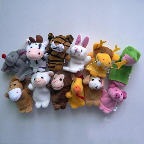 Silverskys(TM)Hot Baby Toys & Hobbie 12pcs/set models stuffed animal 12 zodiac animals finger Baby Stuffed Toys