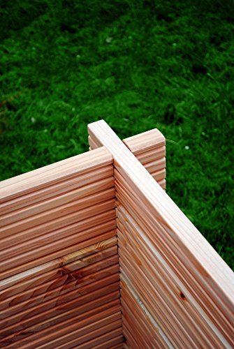 GrünerGarten Premium Bio-Hochbeet aus Blockbohlen, douglasie massivholz, 110 x 80 x 60 cm, GRÖN M-80 - 3