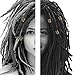 20 Gold Heart Design Dread Lock Cuffs & 1 Free Viking Dreads Bead