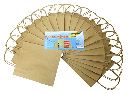 Folia 22410 – Papiertüten Kraftpapier, 24 x 12 x 31 cm, 20 Stück, natur - 2
