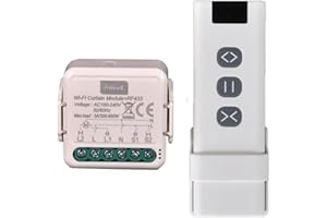 anvek Interruptor de persiana con mando a distancia RF,de persiana eléctrica inalámbrico,control remoto para persianas eléctricas,módulo de control inalámbrico para persianas,relé de 3 A/300-600