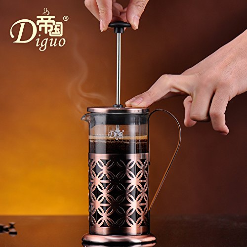 Beste WYFC Kaffee-Methode Methode Druck Topf Edelstahl Druck Töpfe Edelstahl Kaffee-Hersteller nach Hause Tee Topf 600ml