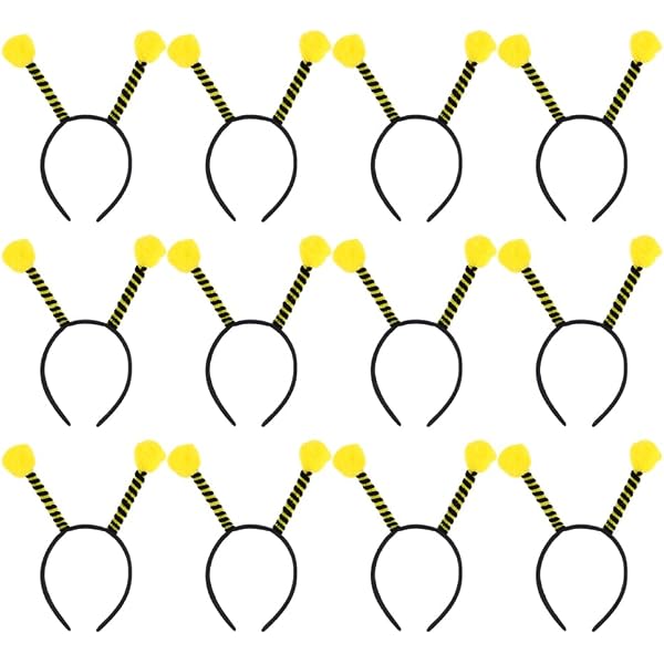 Bandeaux Antennes Abeille Pour Enfants Et Adultes - Lot De 8, Taille Unique, Pour Fête, Cosplay Ou Déguisement - 9