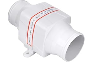 EJOYOUS Universal Inline Blower Fan, 75mm Exhaust Ventilation Fan for Bilge Vent Fan Ventilation Boat Motorhome, 12V Silent Quiet Marine Blower Exhaust Hose Vent Fan