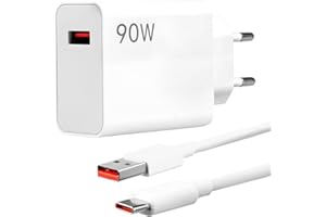 WITFOAM Cargador 90W Rápido para Xiaomi con Cable USB C 6A de 2M para 15, 14 Pro, 13 Ultra, Note 13 12S 11S, K80, Poco X7 Pro F6 F7, HyperCharge, Adaptador Turbo Carga Segura y Eficiente