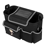 Zuoao Baby Kinderwagen Organizer Buggys Kinderwagentasche Organiser Kinderwagen Zubehör mit Mobiltelefon-Halter,Regenschutz und 4 Kinderwagenbefestigungen - 2