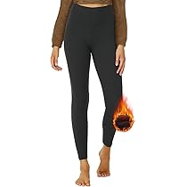 TMEOG Thermo Leggings Damen - Gefütterte Fleece Leggings High Waist Winter