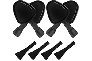 BOJIUSARL 4PCS Poelon Raclette Carré avec Revêtement anti-adhésif avec Poignée Isolée et 4 Pelle,Portable Plateau de cuisson Pour Omelette au Fromage Fondu