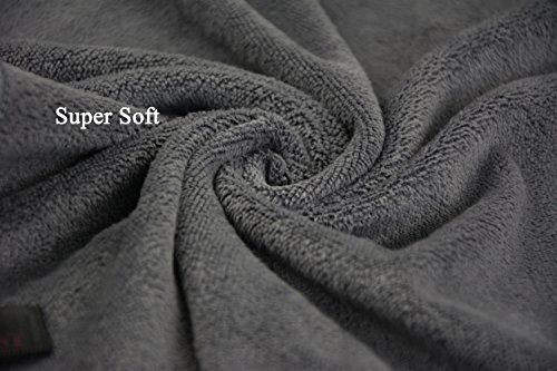 Hope Shine Mikrofaser badetuch xxl badetücher groß Yogat 80cm X150cm (Grau) - 5