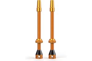 Shredr. Set di valvole Tubeless | Presta Valvole per pneumatici senza tubi, in alluminio super leggero, anodizzato colorato, valvola francese, per cerchioni Aero/Gravel (arancione, 80)