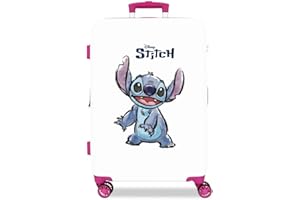 Disney Adorable Stitch Moods Maleta de Cabina Rígida ABS Cierre de combinación Lateral 4 Ruedas Dobles Equipaje Mano