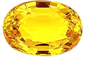 S KUMAR GEMS & JEWELS 10.25 Ratti Certified Yellow Topaz Natural Gemstone, Crystal, Topaz, Crystal, Topaz