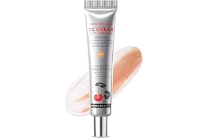 CC Cream – Koreansk färgkorrigerande kräm med SPF 25, lätt tonad fuktighetskräm och concealer som håller länge, för naturligt strålande hud, osynliga porer (mörk, 45 ml)