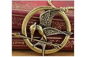 Spedito da Italia - Collana Pendente Ciondolo di Metallo Hunger Games Mocking Colore Bronzo Antico