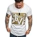 Produktbild ODRD Herren T-Shirts Frühling Sommer Männer  Mode Herren Sommer Slim Fit Print Kurzarm T-Shirt Top Bluse Lässige Top Tanktop Bluse Langarmshirts Tee t Shirts