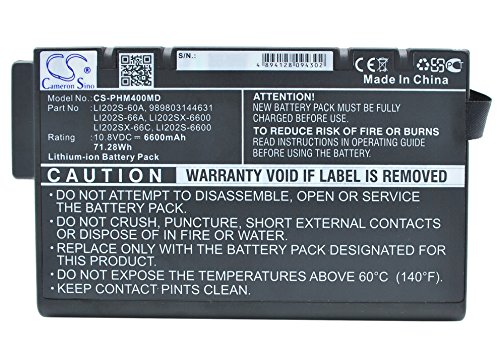 Replacement-Battery-For-AeroTrak-Li202SX-6600-Li202SX-7800-6600mAh-7128Wh