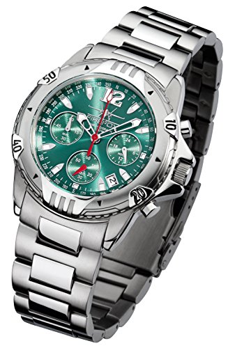 FIREFOX AIRFIGHTER FFS02-115 sunray trkis Chronograph massiv Edelstahl Sicherheitsfaltschliee Herrenuhr Armbanduhr 10 ATM wasserdicht FIREFOX AIRFIGHTER FFS02-115 sunray trkis Chronograph massiv Edelstahl Sicherheitsfaltschliee Herrenuhr Armbanduhr 10 ATM wasserdicht