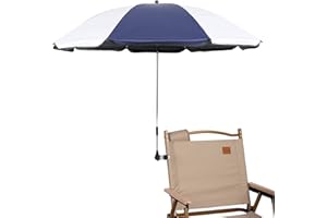 GRANDMEI Chair Parasol with Clamp,46 inches UPF 50+ Clip on Umbrella for Patio,Beach Chairs,Strollers,Wheelchairs,Golf Carts