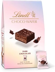Lindt Bag Choco Wafer Fondente Praline Croccanti al Cioccolato Fondente 130g