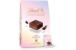 Lindt Bag Choco Wafer Fondente Praline Croccanti al Cioccolato Fondente, Praline confezionate singolarmente 130g