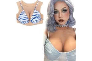 ALZRGORA Fake Boobs Breastplate Silicone Breasts Forms C-G Cup for Crossdresser Cosplay Drag Queen