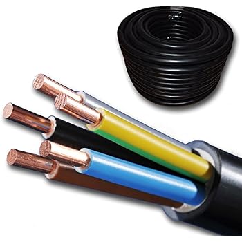 Cable Subterráneo Mas-Premium NYY-J 5x2,5 Mm² | 5 Metros | Para Instalación En Tierra Y Exterior