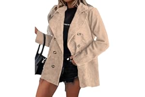 Onsoyours Femme Blazer en Velours Côtelé à Revers Boutonné Veste Vintage à Manches Longues Slim Fit OL Bureau Affaires Veste de Costume