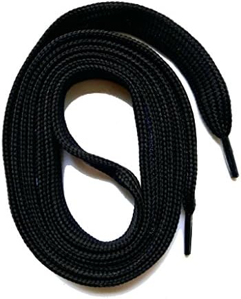SNORS shoefriends Replacement Flat Polyester Shoelaces, Black, 180cm/70.9"