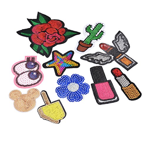 Souarts Aufnäher Bügelbild Aufbügler Iron on Patches Applikation Kinder Kleidung Stern 10 St - 2