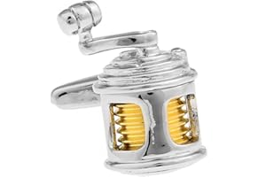 VCUFFLINKS Fishing Reel Fisherman Rod Line River Fish Cufflinks