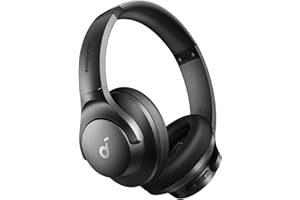 soundcore by Anker Q20i Hybrid Active Noise Cancelling Foldable Headphones, Wireless Over-Ear Bluetooth, 40H Long ANC Playtime, Hi-Res Audio, Big Bass, Customize via an App, Transparency Mode (Black)