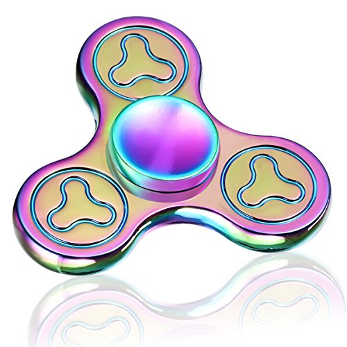 Fidget Spinner, Coolden Tri Finger Spinner Toy EDC Focus Fidget Toy High Speed Stainless Steel Bearing Hand Spinner for Killing Time, ADD ADHD Stress Reducer Relieves Anxiety (Color)