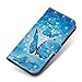 Produktbild Huawei Mate 20 Hülle, The Grafu® 3D Muster Leder Flip Schutzhülle Kartenfächer Magnet Tasche mit Frei Hartglas Displayschutz für Huawei Mate 20, Schmetterling #2