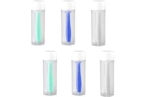 SPETNGSAKE 6 Stück Kontaktlinsen Einsetzhilfe für Weiche Kontaktlinsen,Kontaktlinsen Entferner Weiche Linsen,Kontaktlinsensauger Silikon mit Flasche,Kontaktlinsen Hilfe Sauger für Haus Reise(3 Farben)