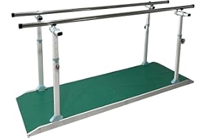 Parallel Bars for Physical Therapy with Non-Slip Base | Adjustable Height and Width Standing Assist Bar, Heavy Duty Rehab Equipment for Rehabilitation & Walking Balance
