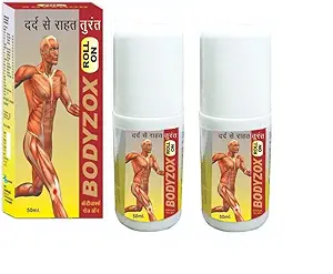 Bodyzox Roll On 50ml (Pack of 2)/ Help relieve arthritic pains/ Useful for pain relief/ Helps in soothing muscular aches