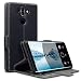 Produktbild Nokia 8 Sirocco Hülle, Terrapin Leder Tasche Case Hülle im Bookstyle mit Standfunktion Kartenfächer für Nokia 8 Sirocco Tasche - Schwarz
