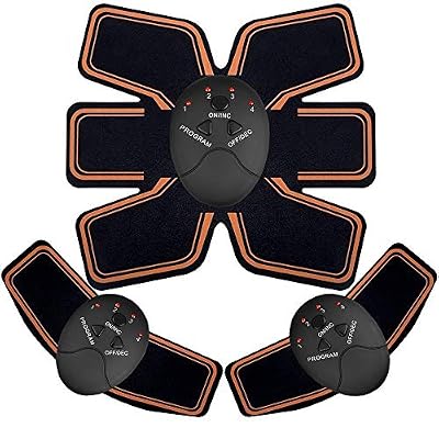 EGEYI Appareil Abdominal Muscle Stimulateur, Electrostimulateur Musculaire EMS Ceinture Abdominale Bras ABS électro-stimulation Muscle Trainer Massage Corps Gym Workout de Fitness pour Abdomen Bras Jambe