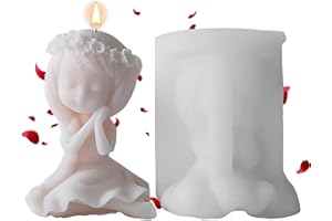 silicona para niña - Moldes Silicona Para Velas Hechos A Mano - Moldes para Velas, Chocolate, Pudín, Fondant, Fabricación Velas Aromaterapia Onlynery