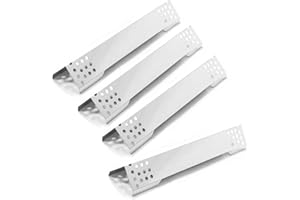 GIRXZYBX 40.2 x 7.7cm Brennerabdeckung Heizplatte für Rösle Videro G4, G4-S, G4-S Nero,Vario+,Edelstahl Flavorizer Bars Flammenverteiler für Rösle Videro G2, G3, G6 Serie und Sansibar Brennerschutz, 4 Stück