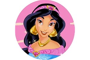 PARTYLANDIA Cialda In Ostia Principesse Disney Jasmine Aladin Torta Decorazioni Dischi